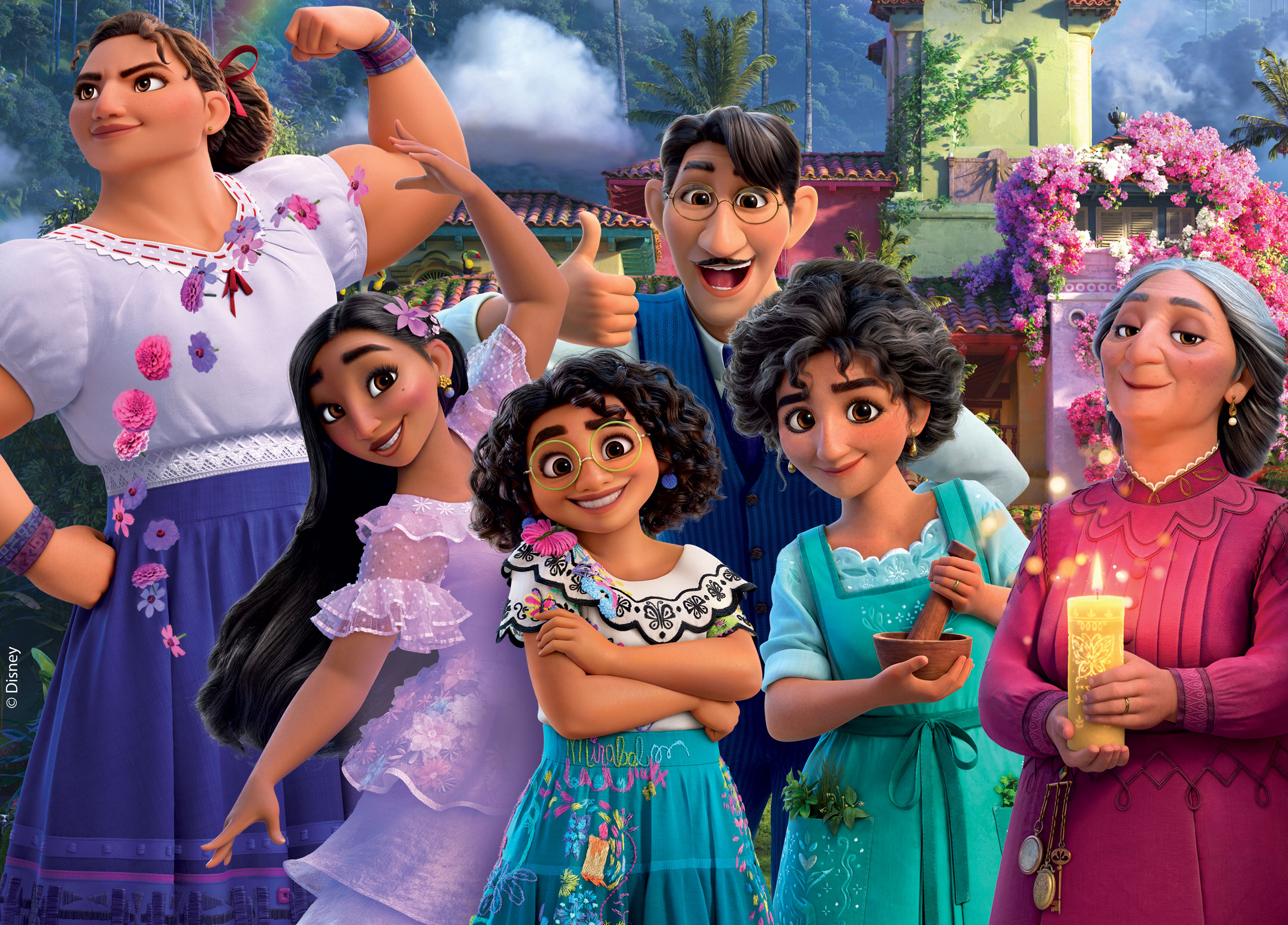 Lisciani Disney Puzzle DF MaxiFloor 4x48 puzzle Encanto da colorare