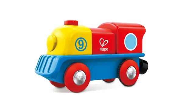 Hape E3820 Piccola Locomotiva a Batteria con Pulsante