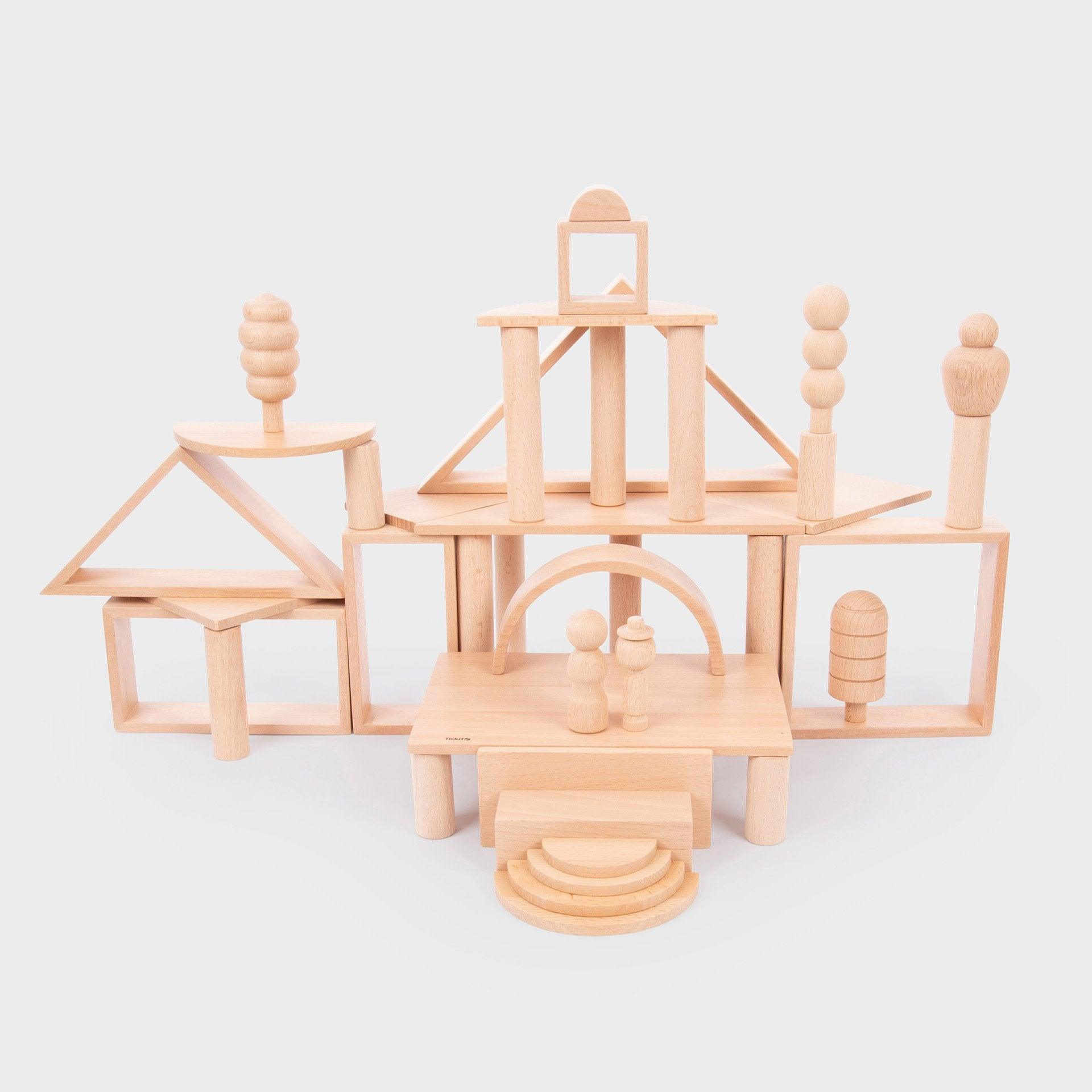 Tickit Wooden Architect Natural costruzioni legno 28 pezzi