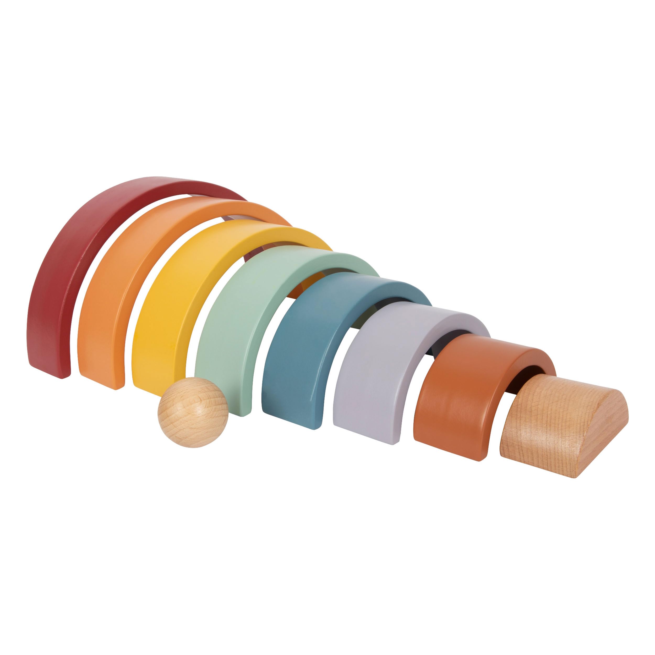 smallfoot 12318 arcobaleno impilabile in legno safari 8 pezzi