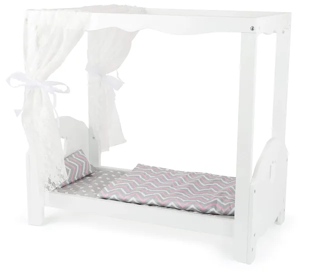 smallfoot 12023 letto a baldacchino per bambole stelle
