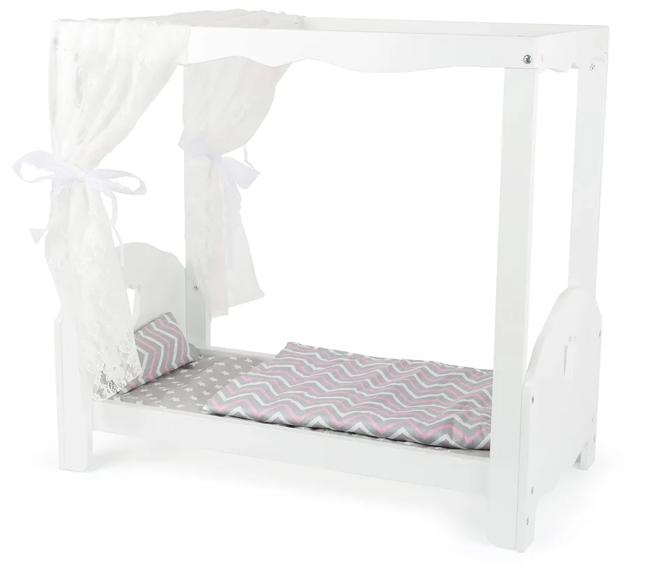 smallfoot 12023 letto a baldacchino per bambole stelle