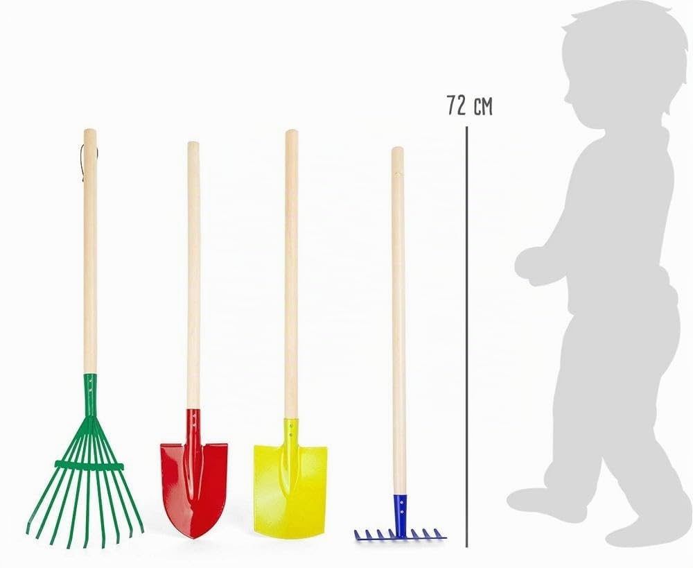 Small Foot 10838 Set Giardinaggio Bambini 4 Pezzi Legno