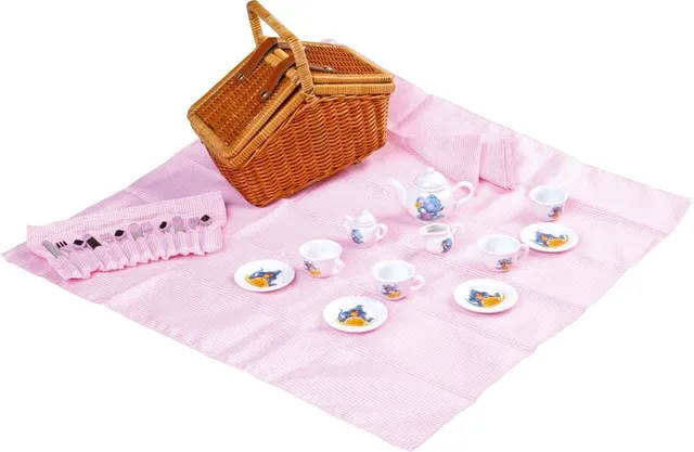 smallfoot 5300 cestino picnic 30 pezzi porcellana