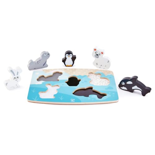Hape animali polari puzzle tattile fiori bianchi