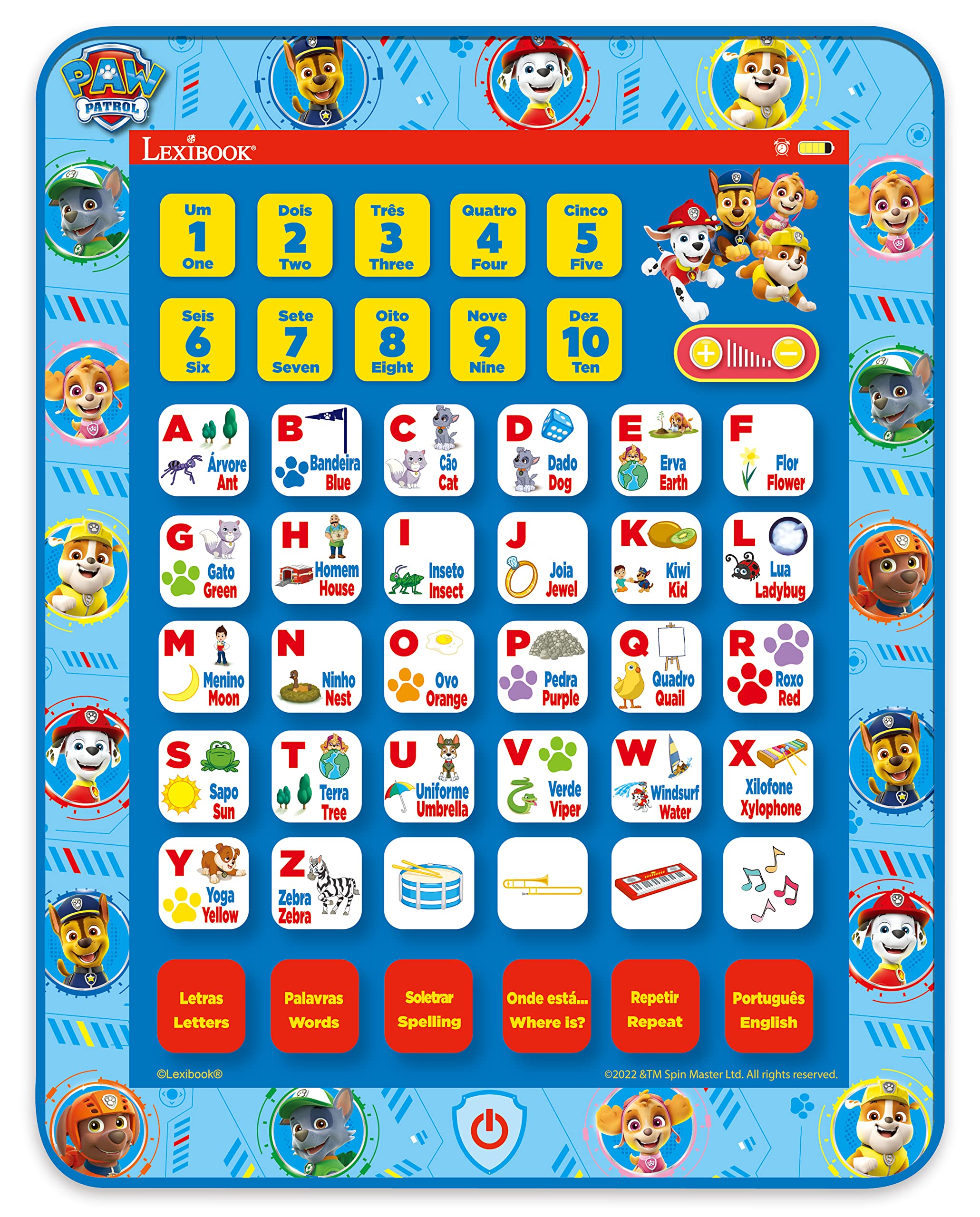 Lexibook Paw Patrol JCPAD002 tablet educativo bilingue blu