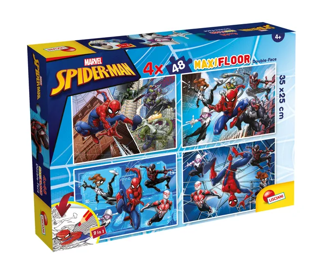 Lisciani Marvel Maxi Floor 4x48 puzzle Spider-Man double-face