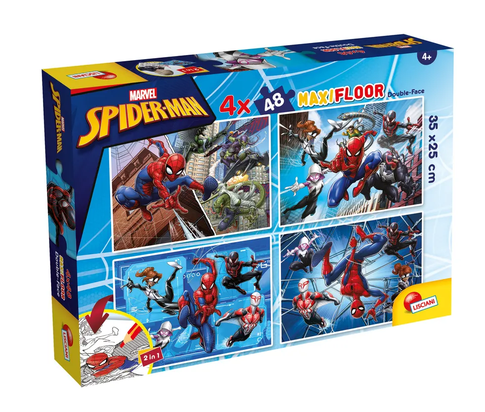 Lisciani Marvel Maxi Floor 4x48 puzzle Spider-Man double-face