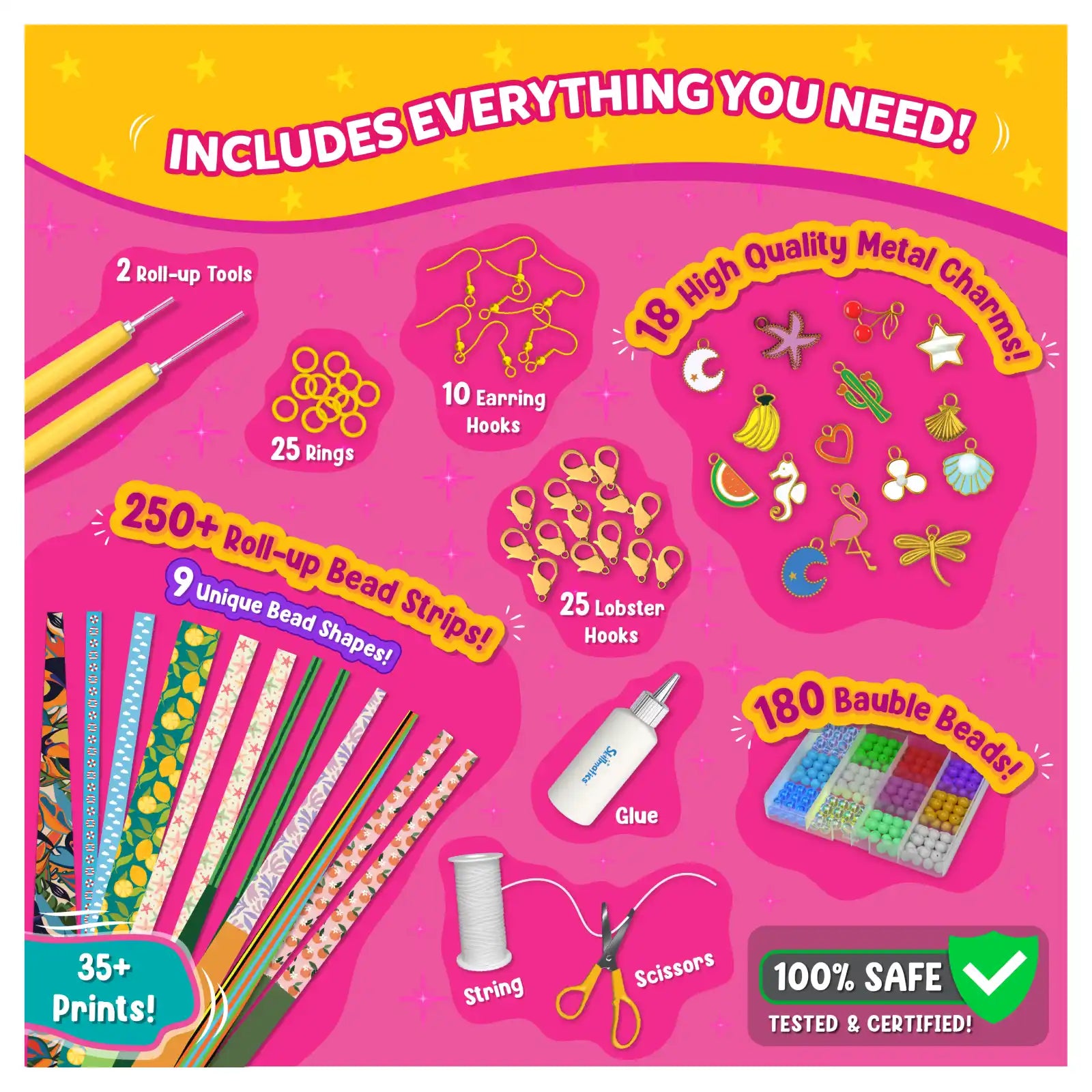Skillmatics Roll-up Beads Tropical Paradise kit bigiotteria tropicale