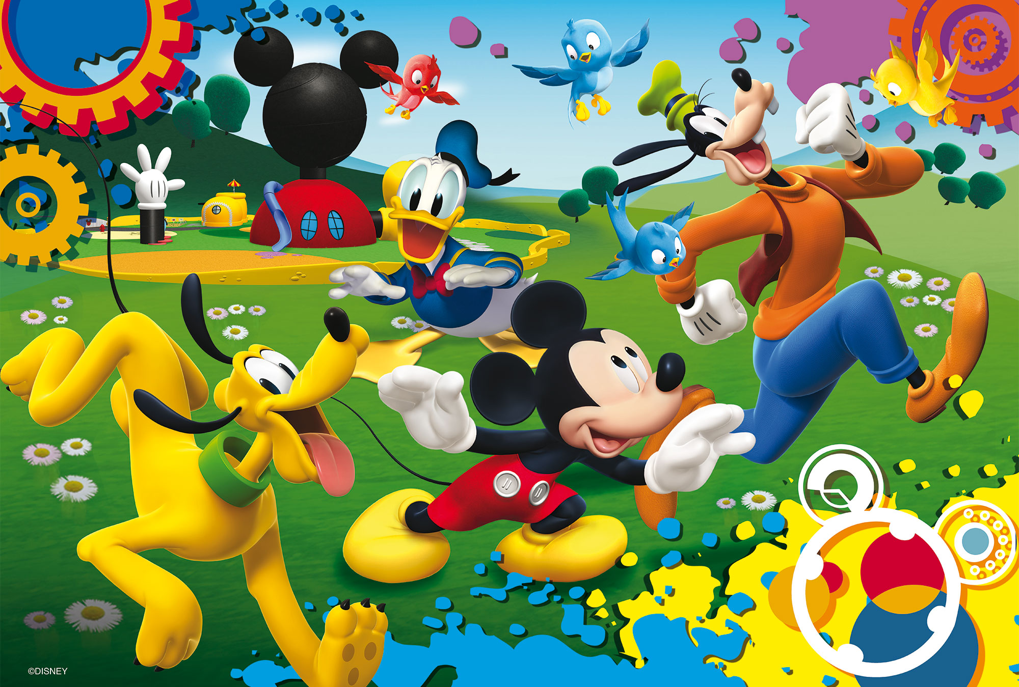 Lisciani Disney Maxifloor 4x48 Mickey maxipuzzle bifacciale