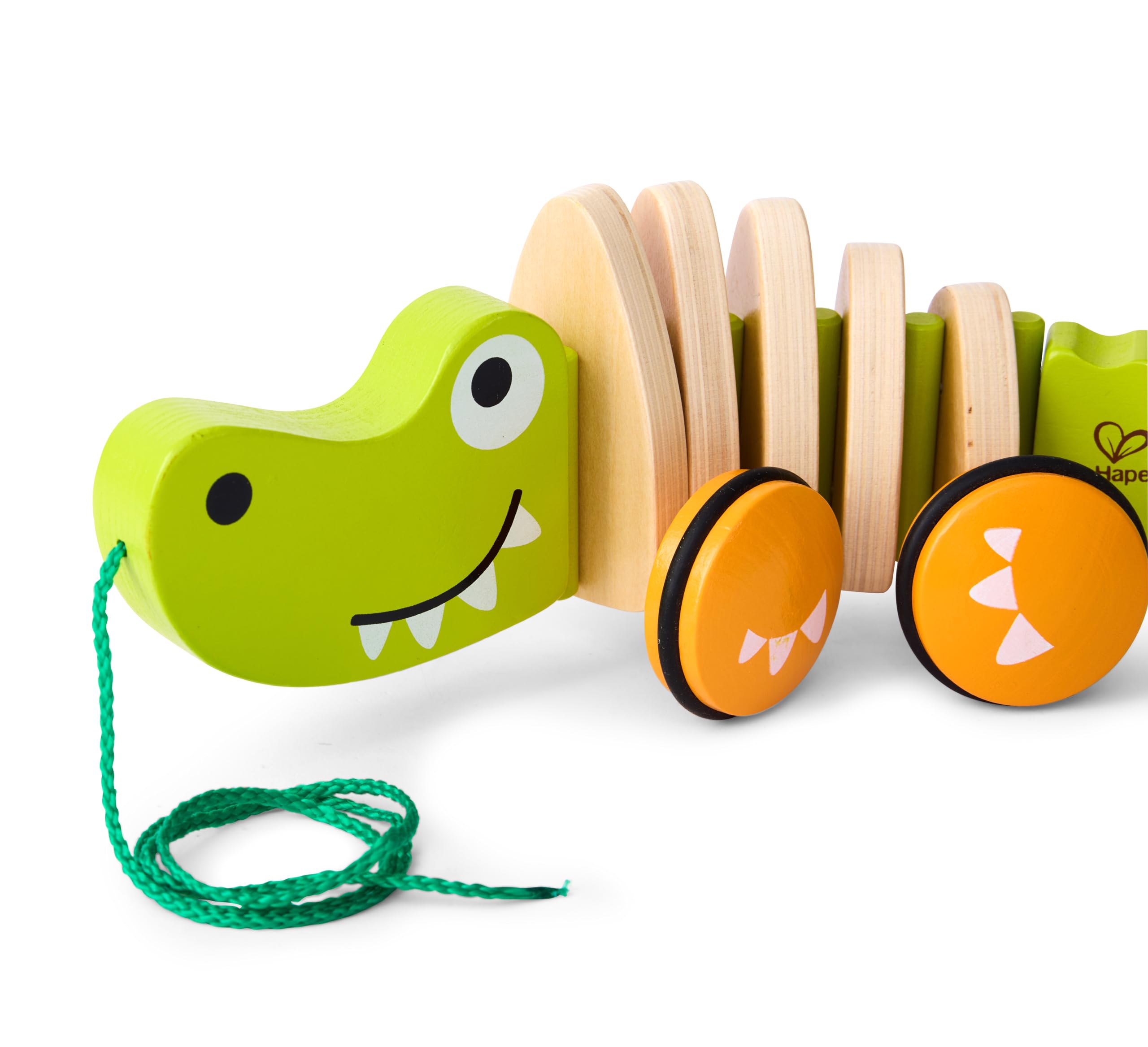 Hape E0348 Coccodrillo gioco trainabile in legno