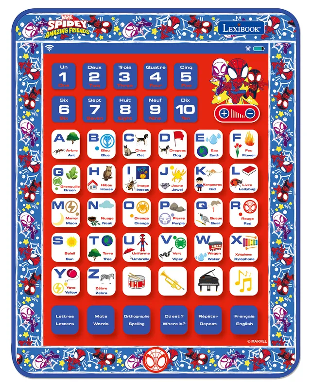 Lexibook Spidey JCPAD002SP tablet educativo portoghese inglese