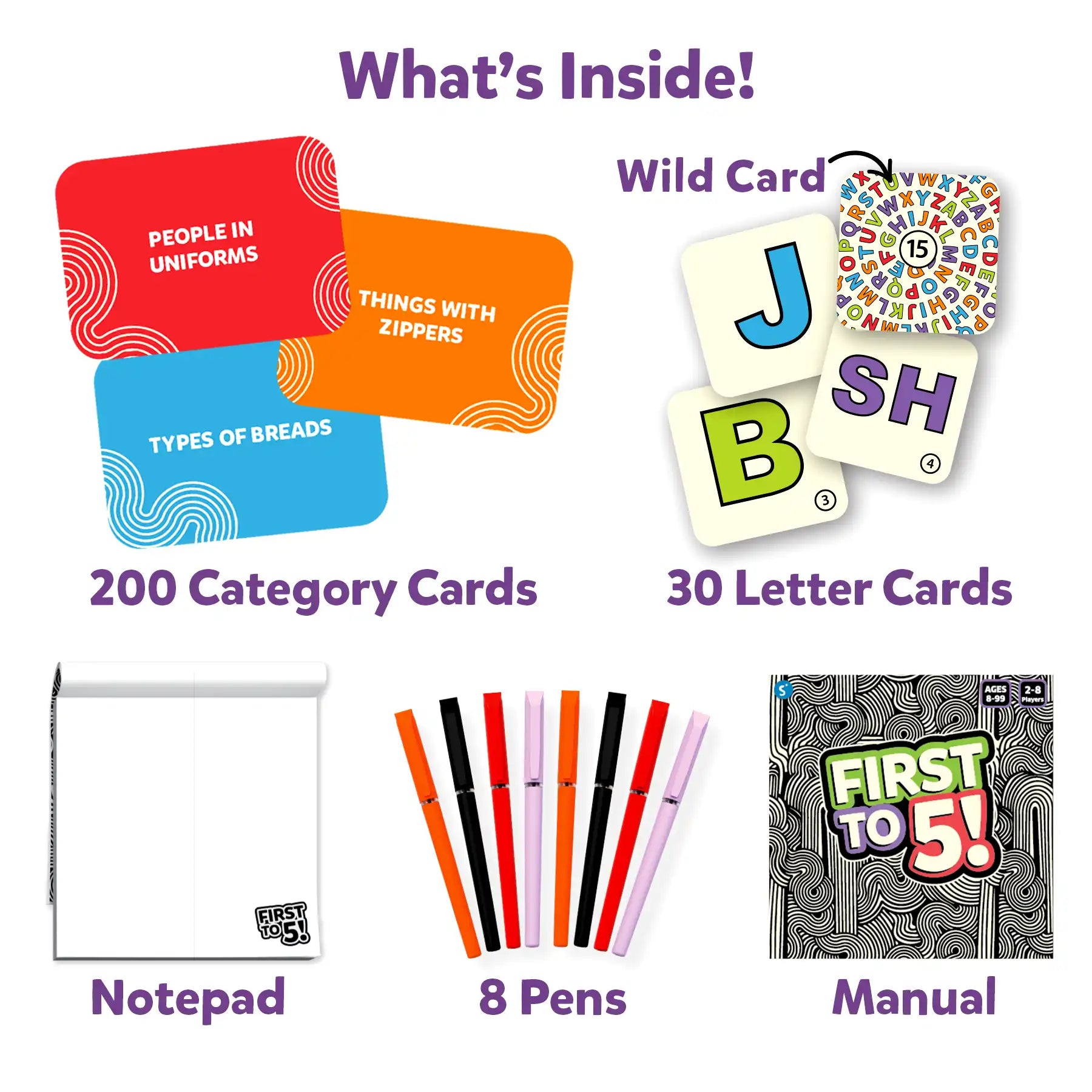 Skillmatics First to 5 gioco di carte categorie 8+ anni