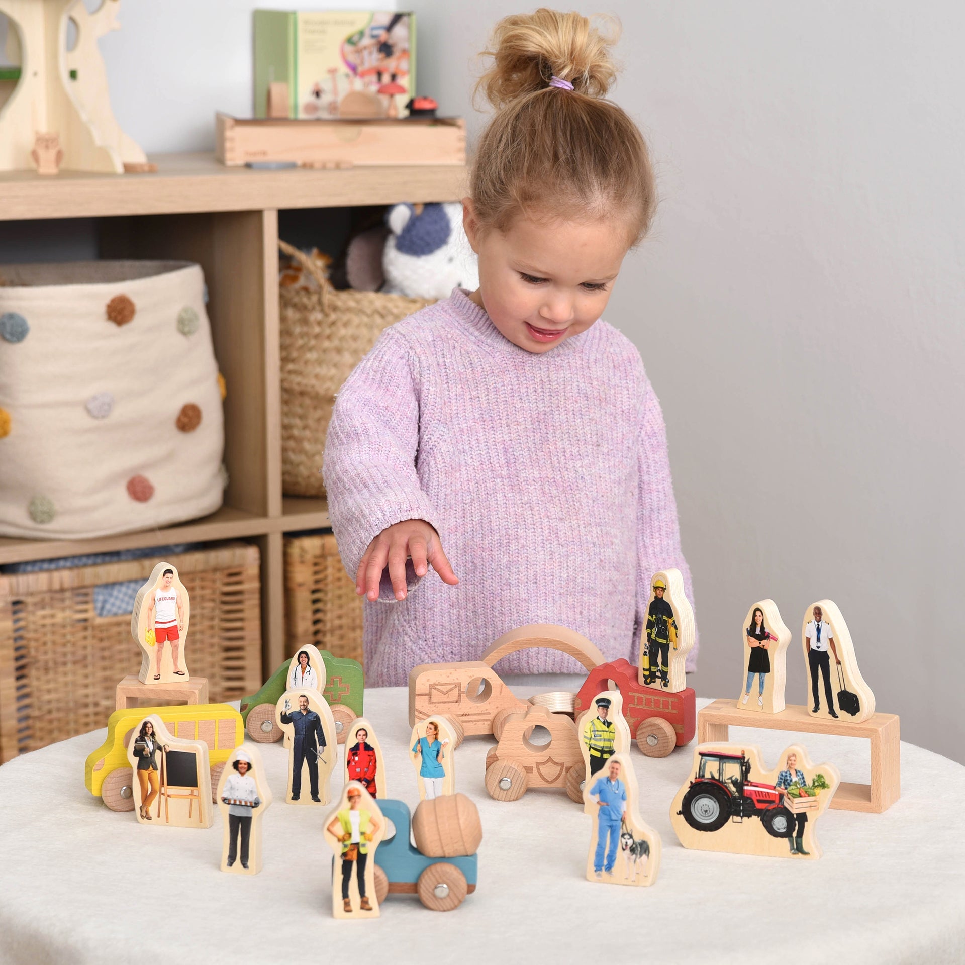 Tickit Wooden People Who Help Us cubi legno mestieri 15 pezzi