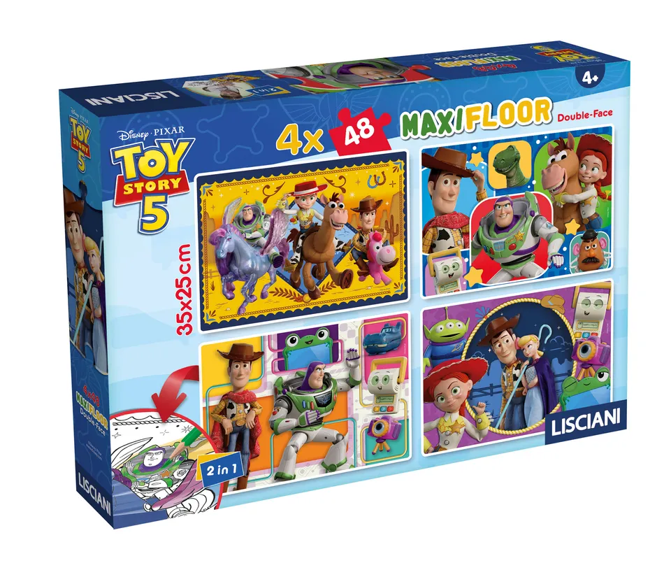 Lisciani Disney Toy Story Puzzle Maxifloor 4x48 da Colorare