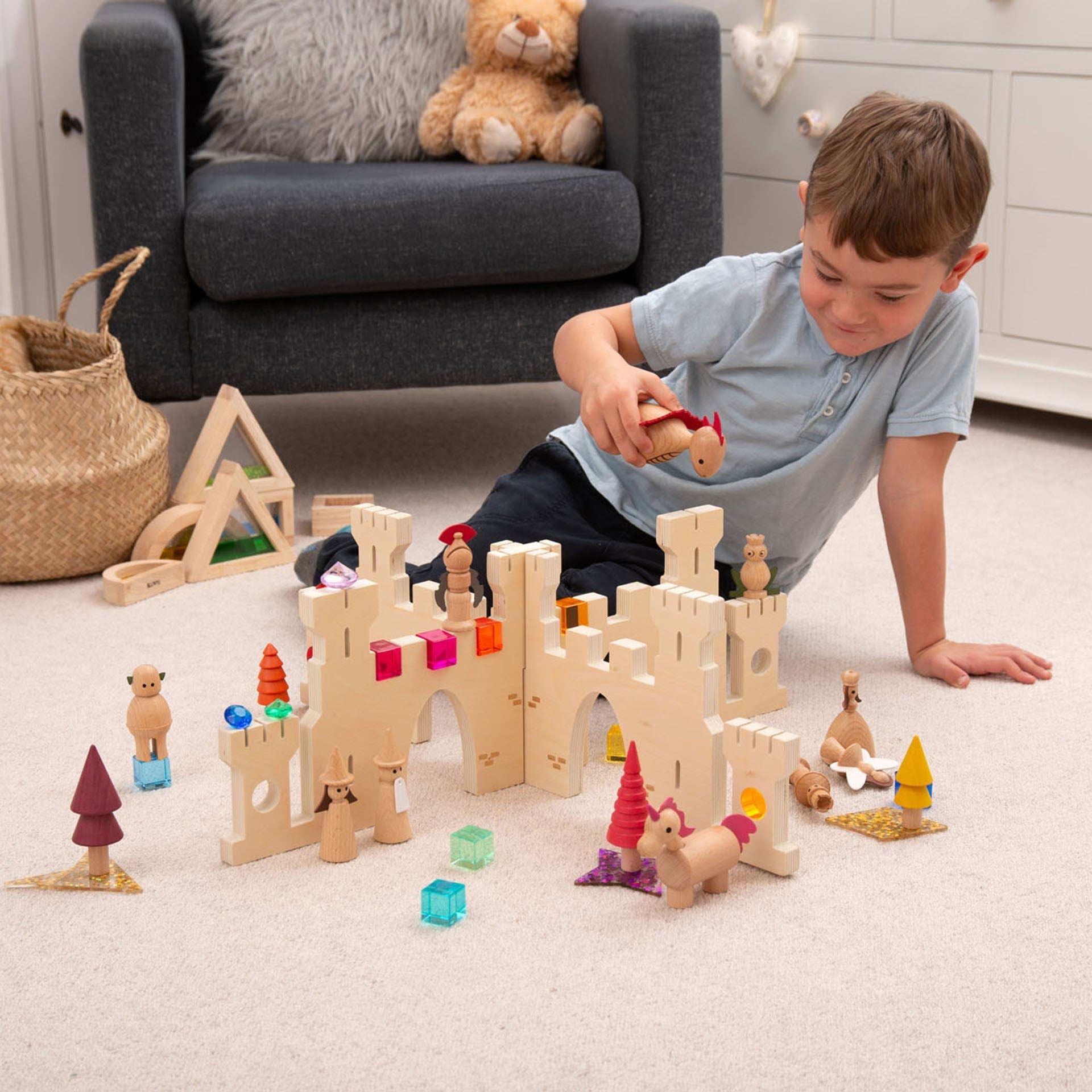 Tickit Discovery Castle divisori castello legno 2 pezzi