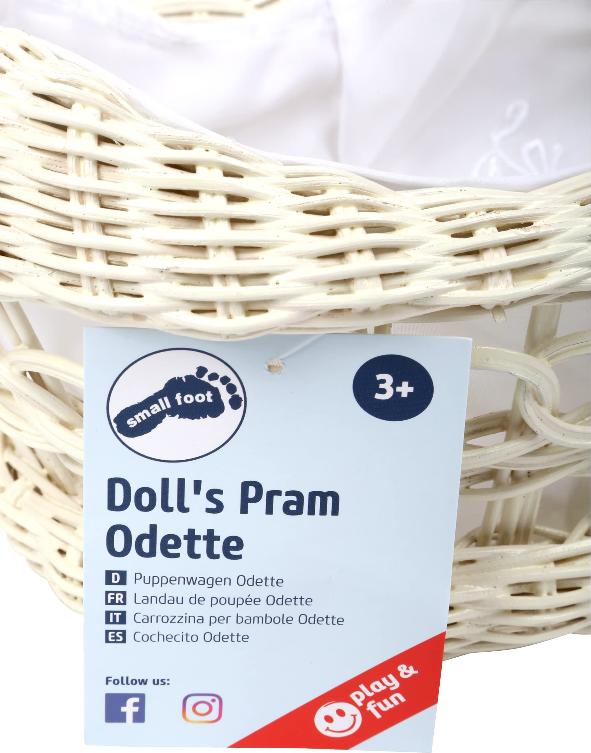 smallfoot Odette carrozzina bambole legno con cappottina