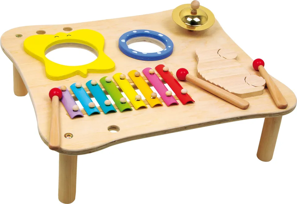 smallfoot 1166 Tavolo Musicale Legno con Xilofono da 3 Anni