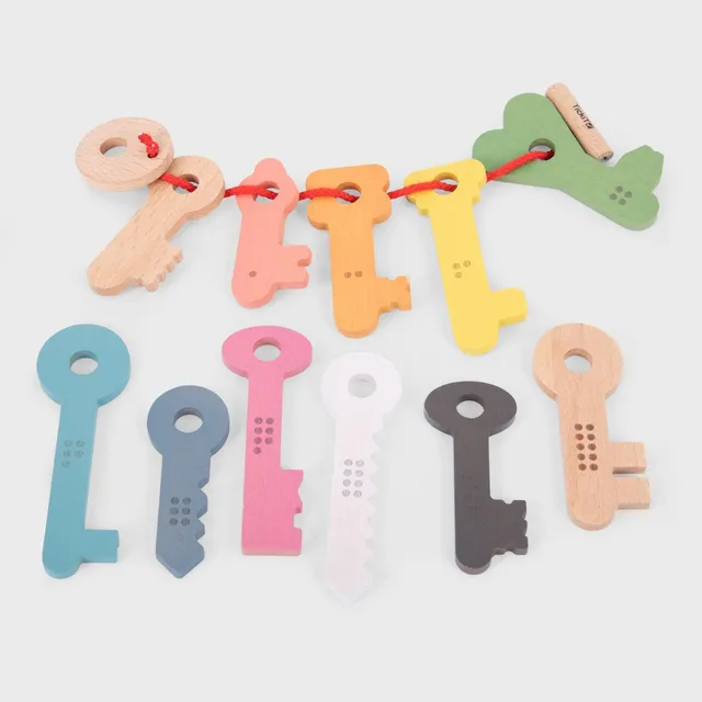 Tickit Rainbow Wooden Keys chiavi legno 0-10 11pz