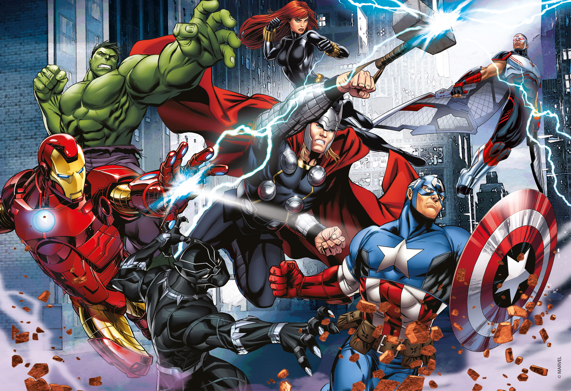 Lisciani Marvel Puzzle DF Plus 108 Avengers da colorare