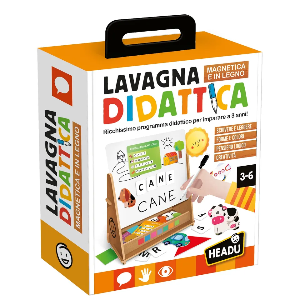 Headu Lavagna Didattica Magnetica gioco Montessori legno 3-6 anni
