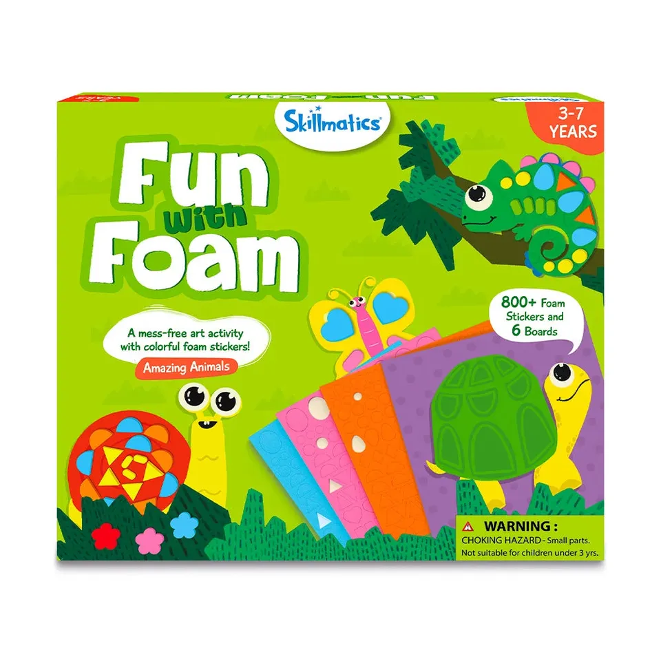 Skillmatics Fun with Foam Amazing Animals sticker art 800 pezzi animali