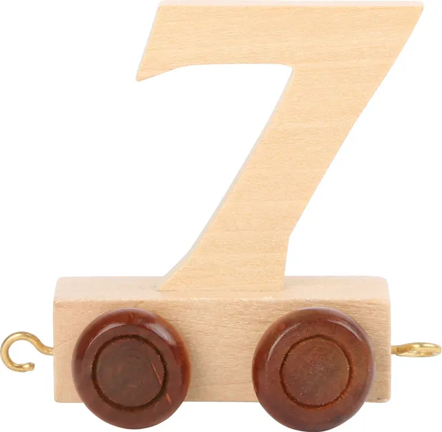 smallfoot 10559 vagone numero 7 treno legno naturale
