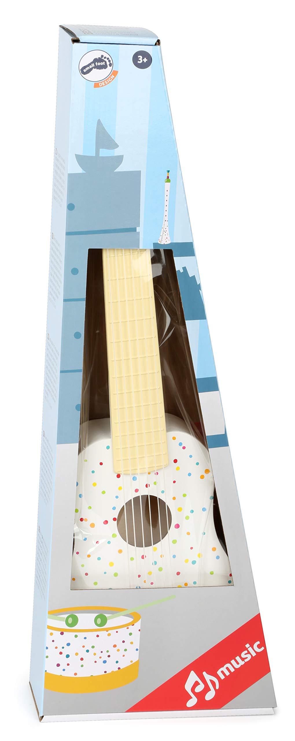 smallfoot Sound chitarra acustica bambini leggera a pois colorati