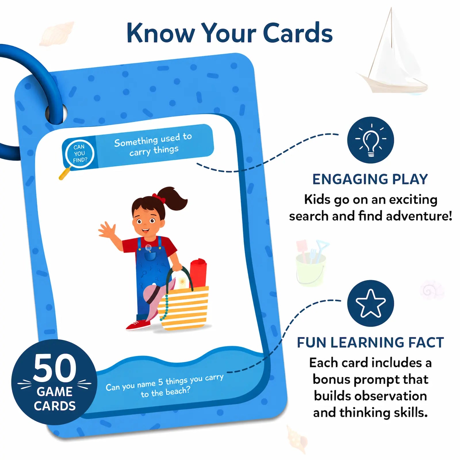 Skillmatics Found It At the Beach gioco carte spiaggia
