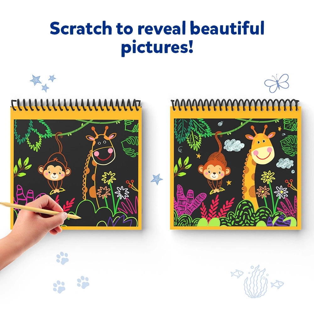 Skillmatics Magical Scratch Art Animals gratta e scopri