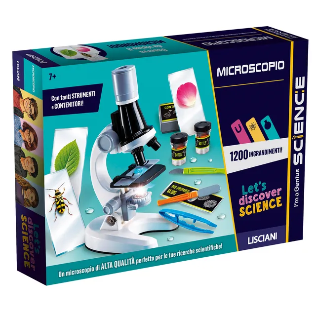 Lisciani I'm a Genius microscopio 1200 ingrandimenti kit