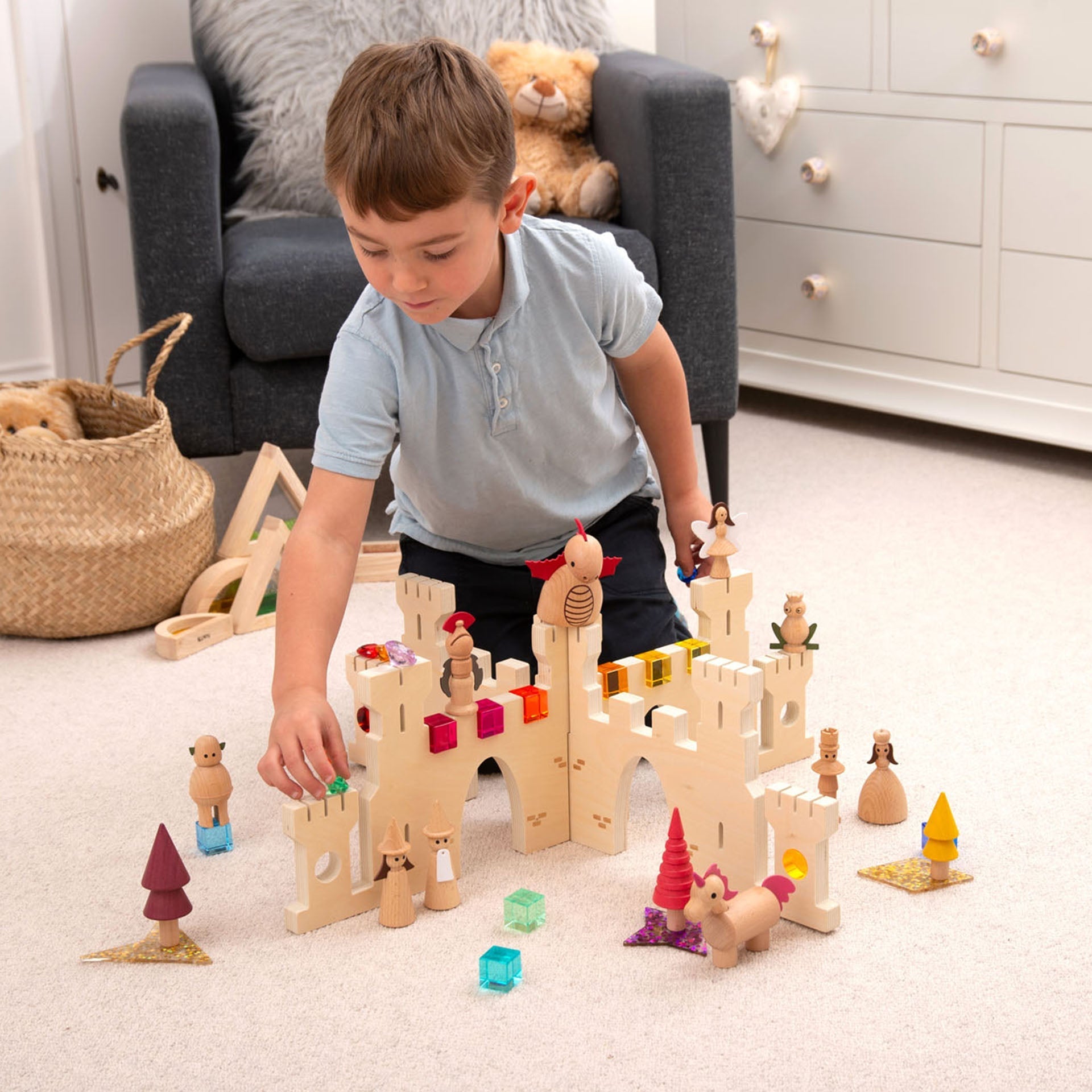 Tickit Discovery Castle divisori castello legno 2 pezzi