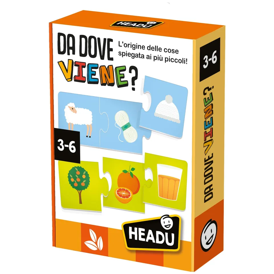 Headu Da Dove Viene IT55041 puzzle educativo 3-6 anni ambiente