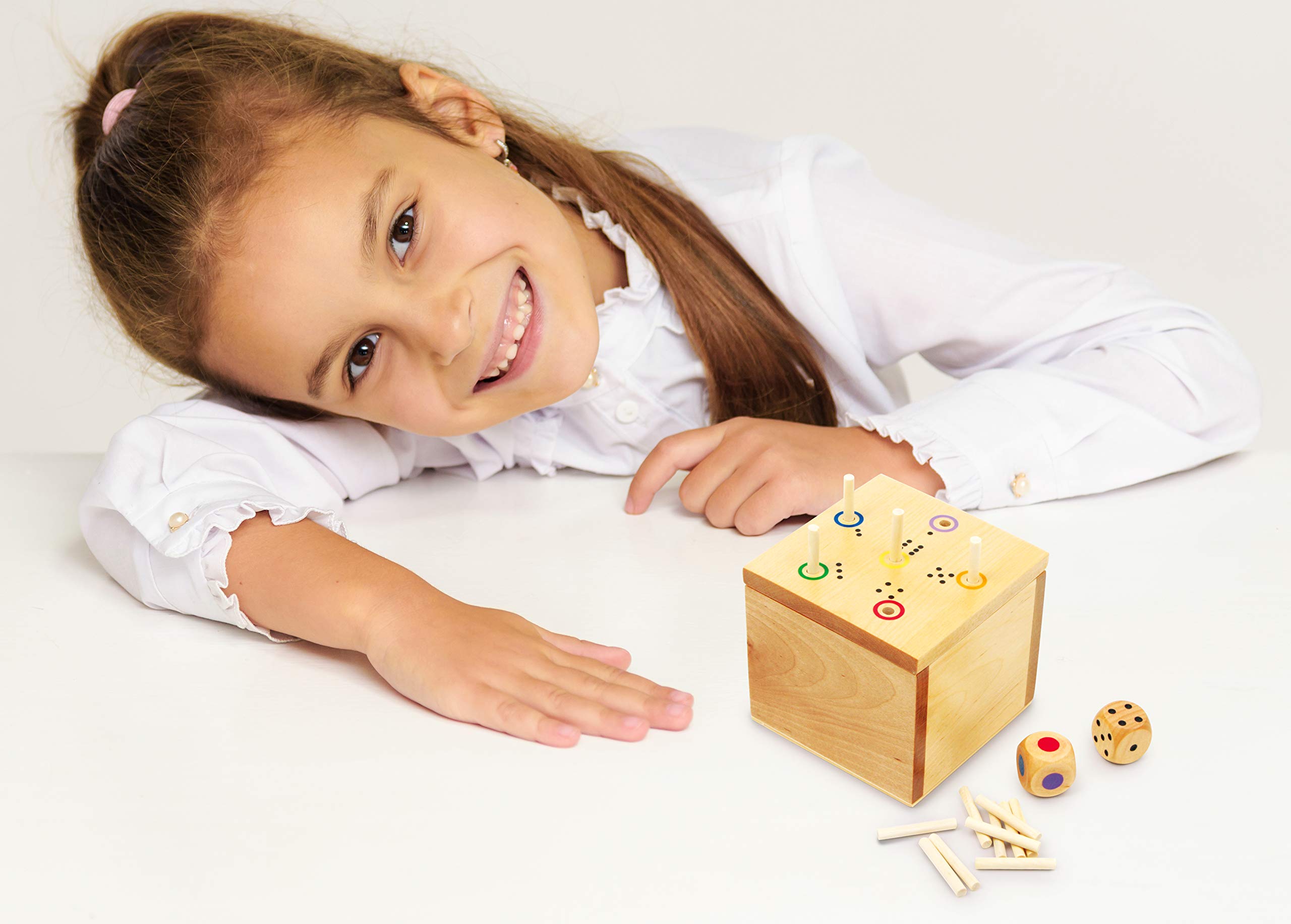smallfoot 6558 Dado Asso gioco dadi in legno dai 5 anni
