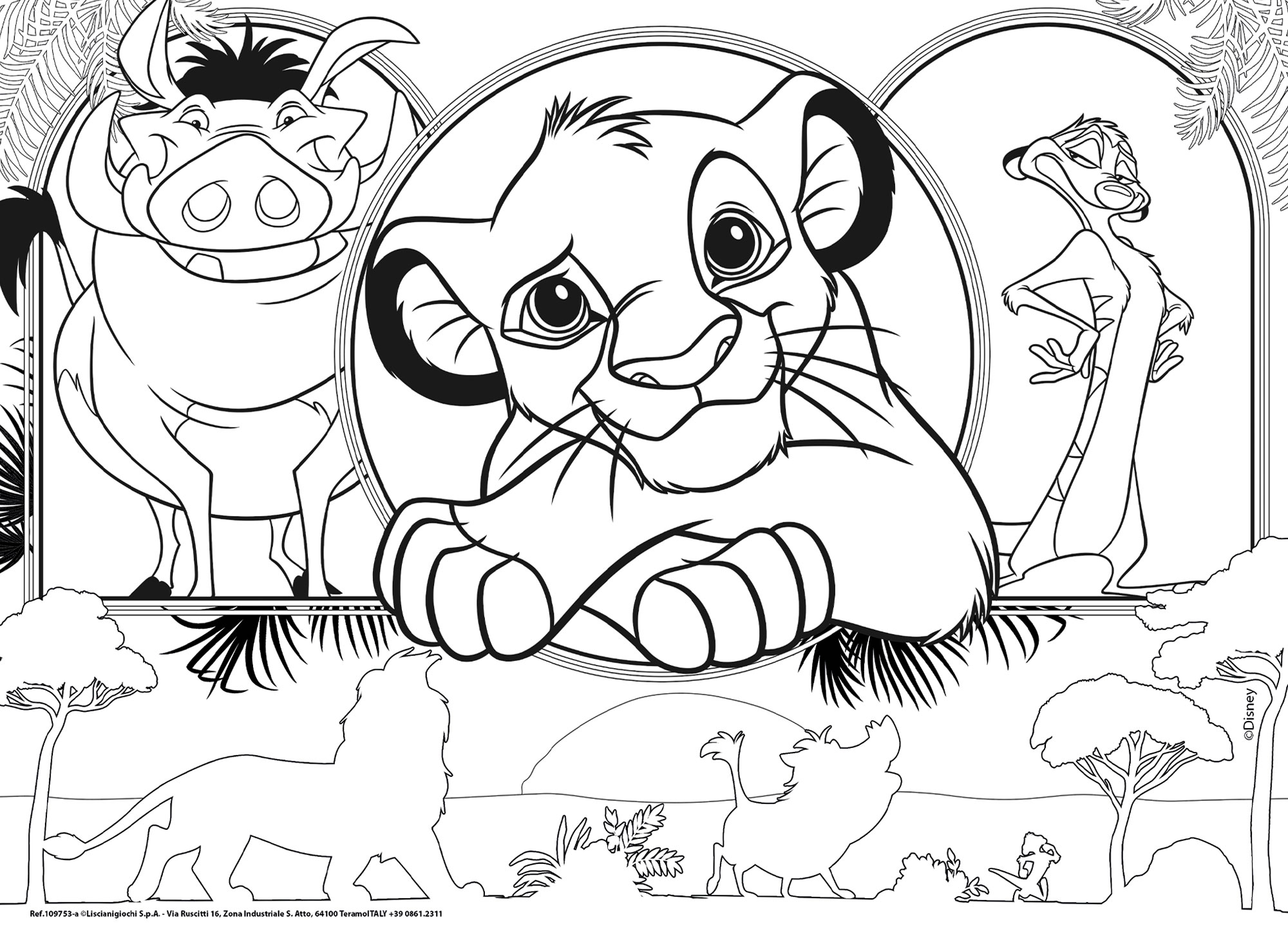Lisciani Disney Maxifloor 4x48 puzzle Re Leone double-face