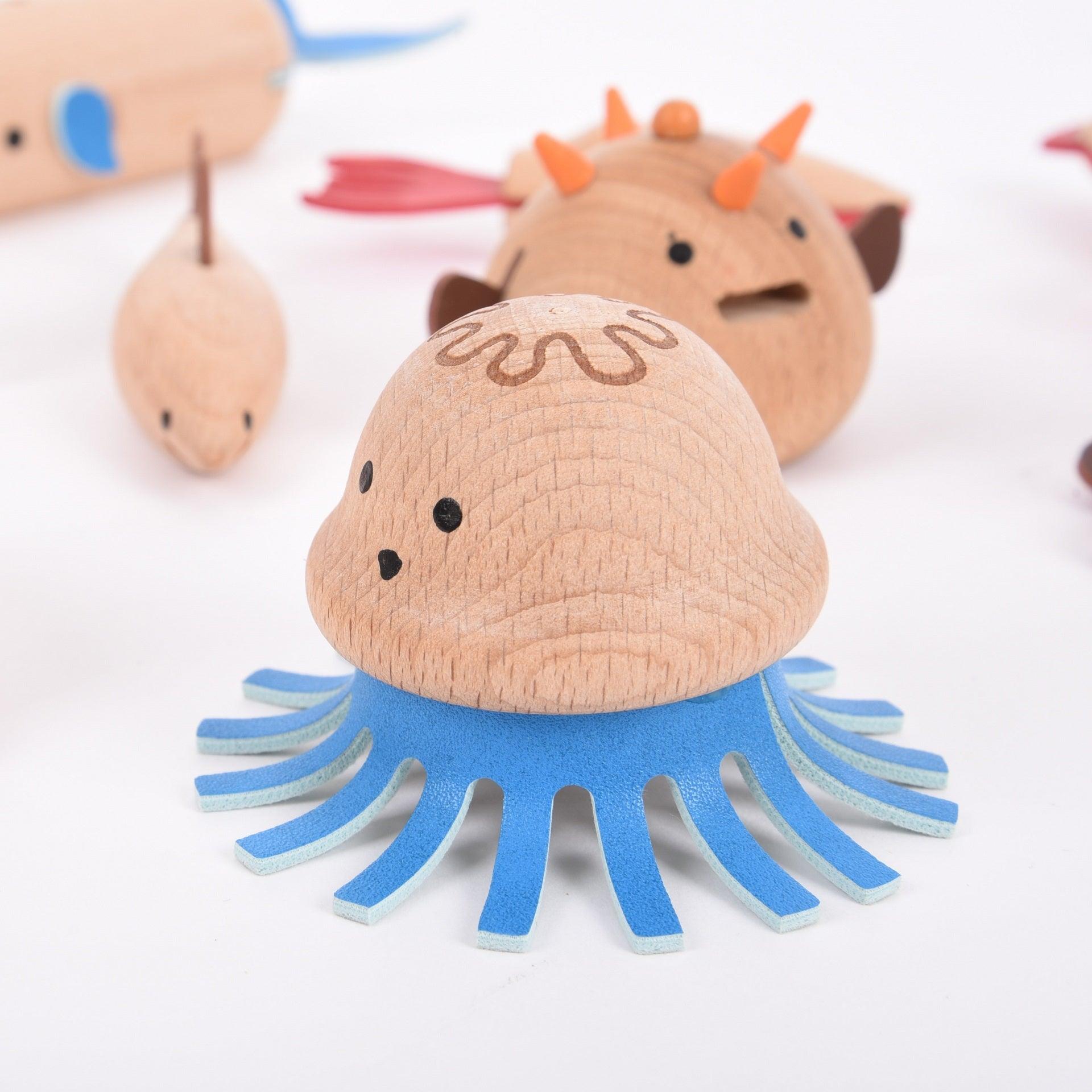 Tickit Wooden Sea Creatures animali mare legno 10 pezzi