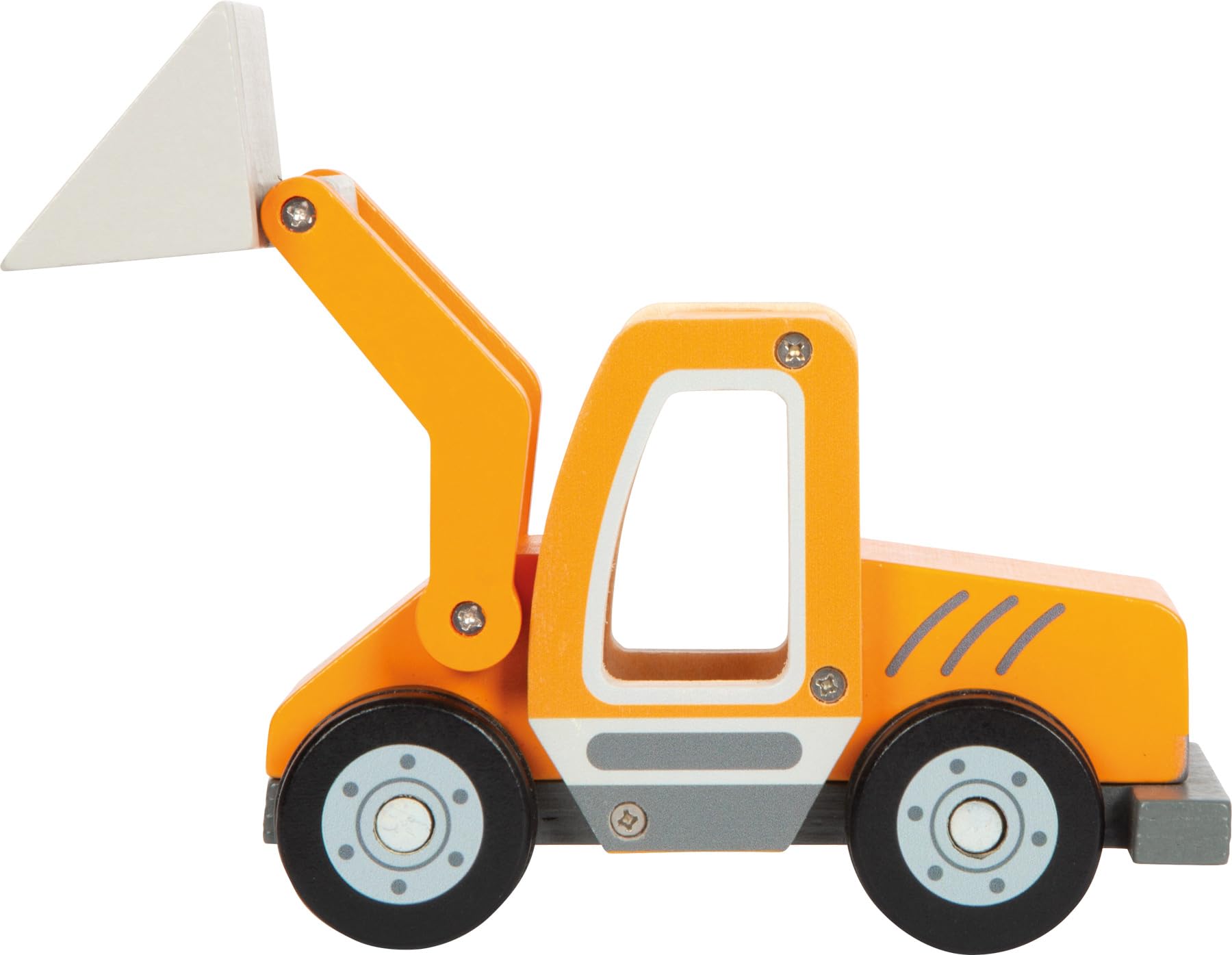 smallfoot 12635 caricatore compatto ruspa in legno 21 cm