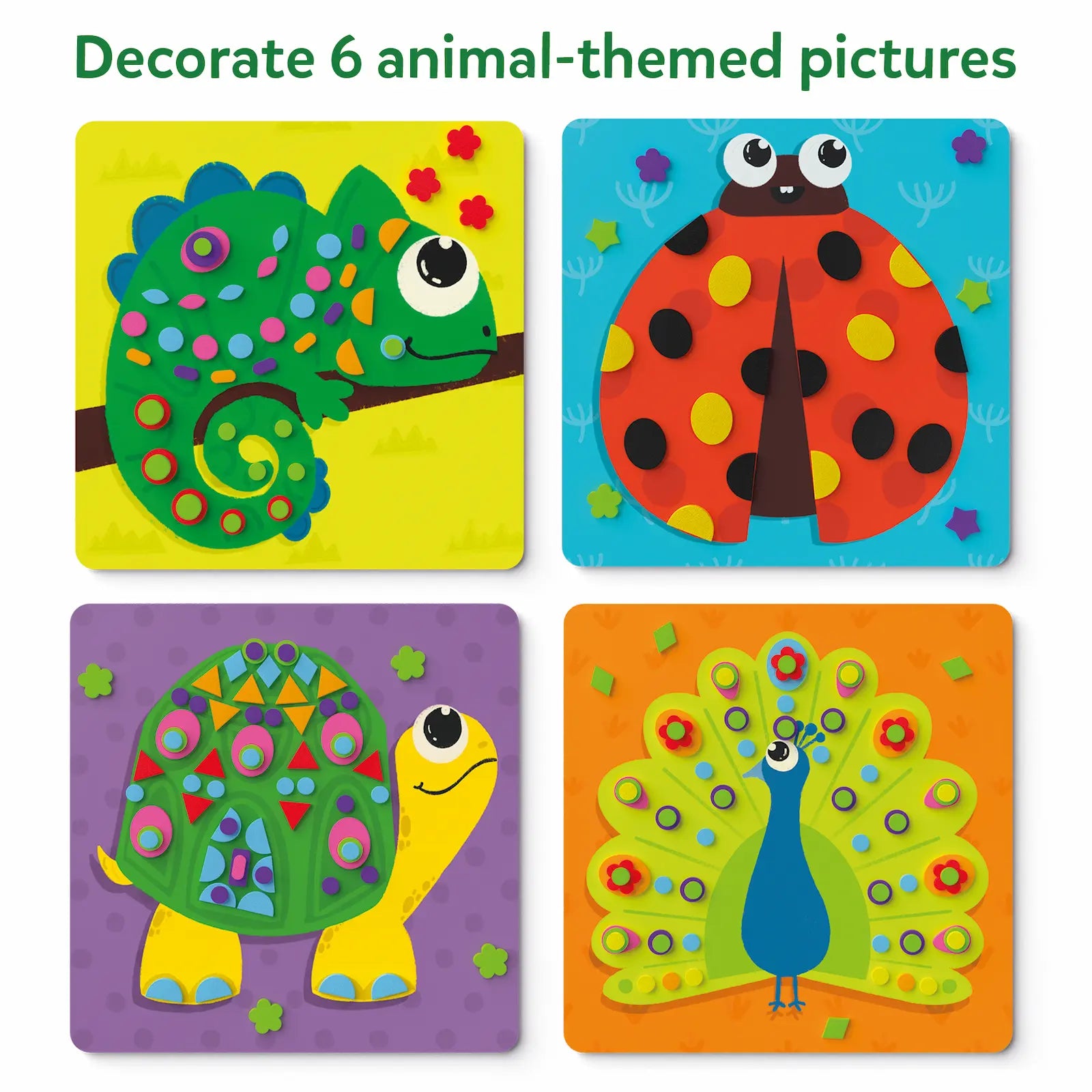 Skillmatics Fun with Foam Amazing Animals sticker art 3-7 anni