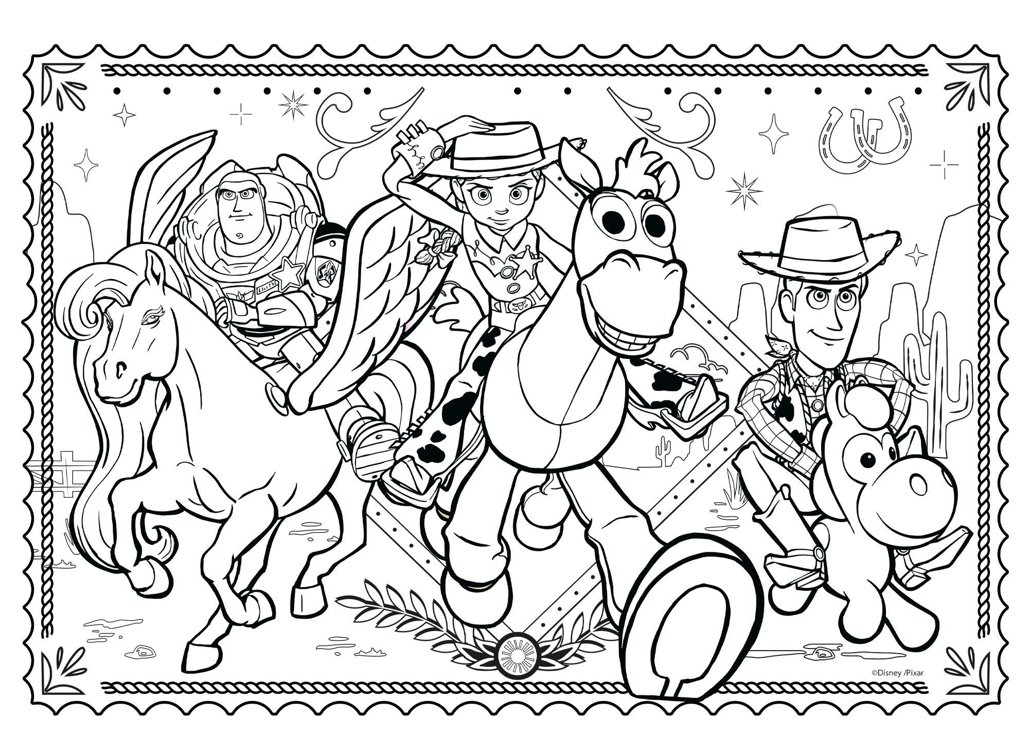 Lisciani Disney Toy Story Puzzle Maxifloor 4x48 da Colorare