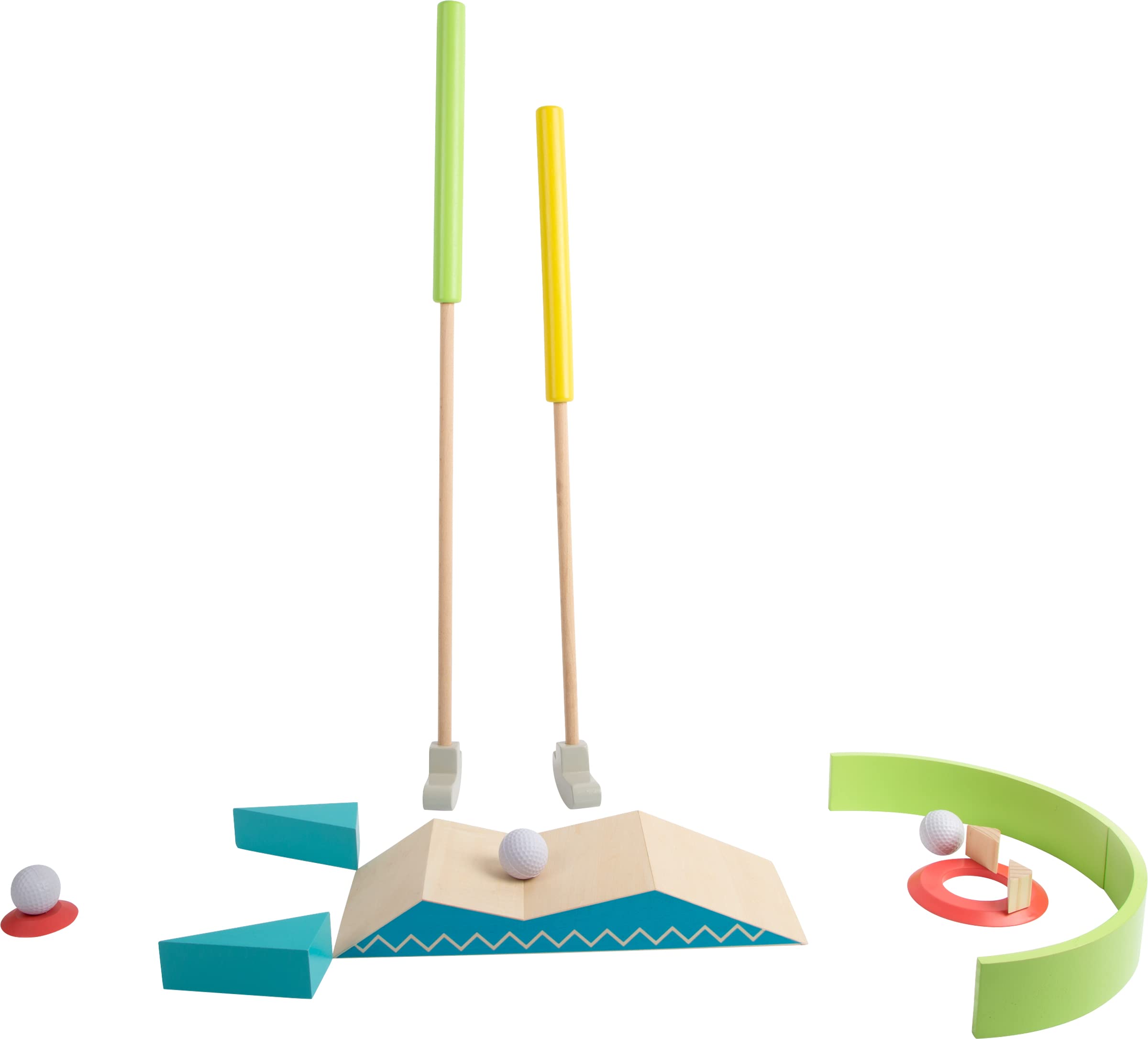 smallfoot Active set minigolf legno 3 mazze 10 ostacoli