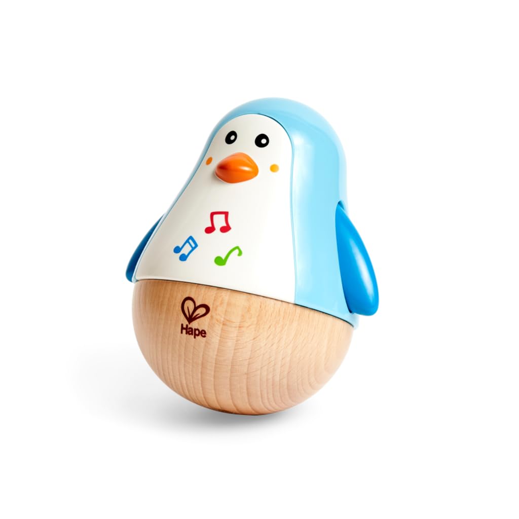 Hape Pinguino Musicale Oscillante Gioco in Legno 6 Mesi