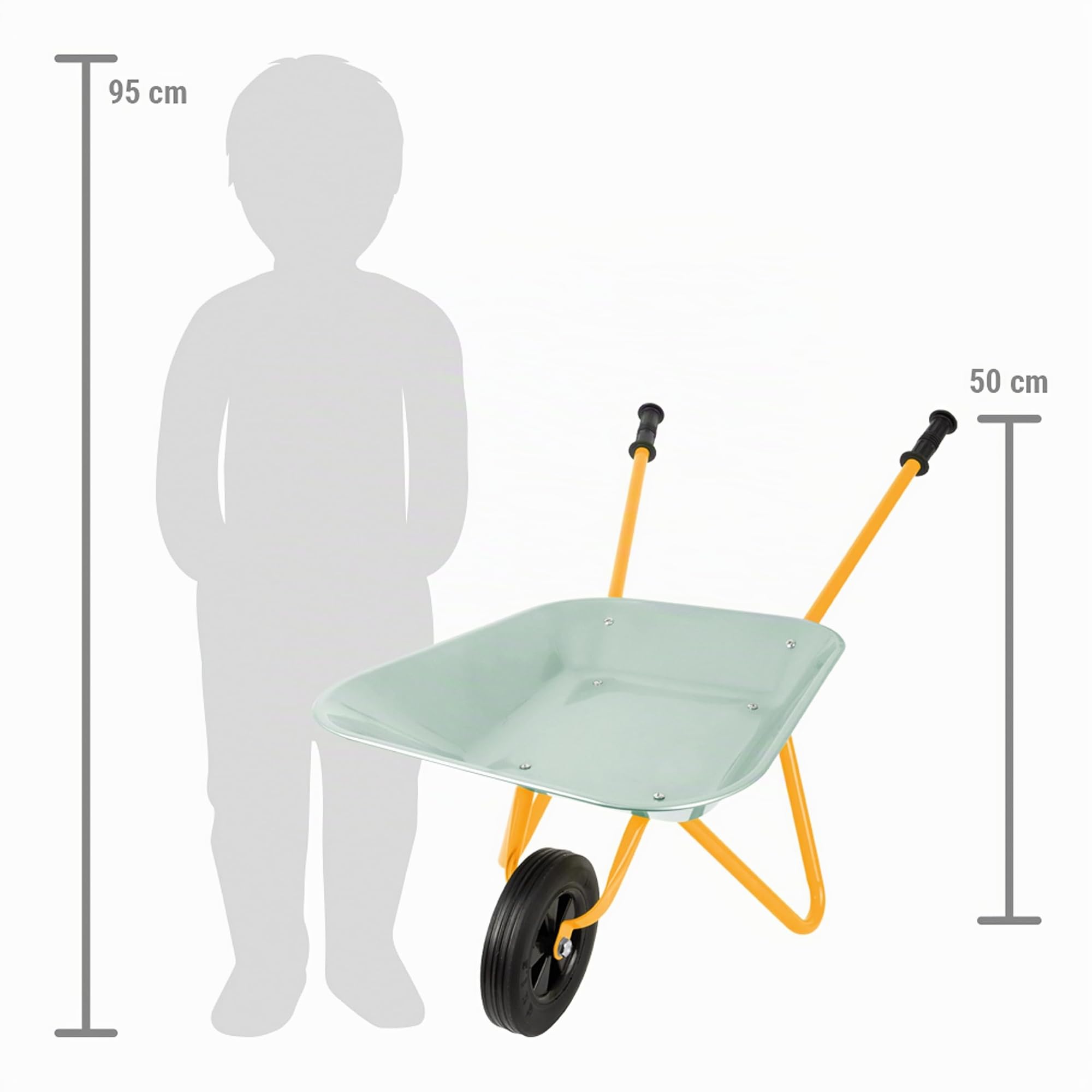 Smallfoot Tiny Garden carriola giocattolo in metallo bambini