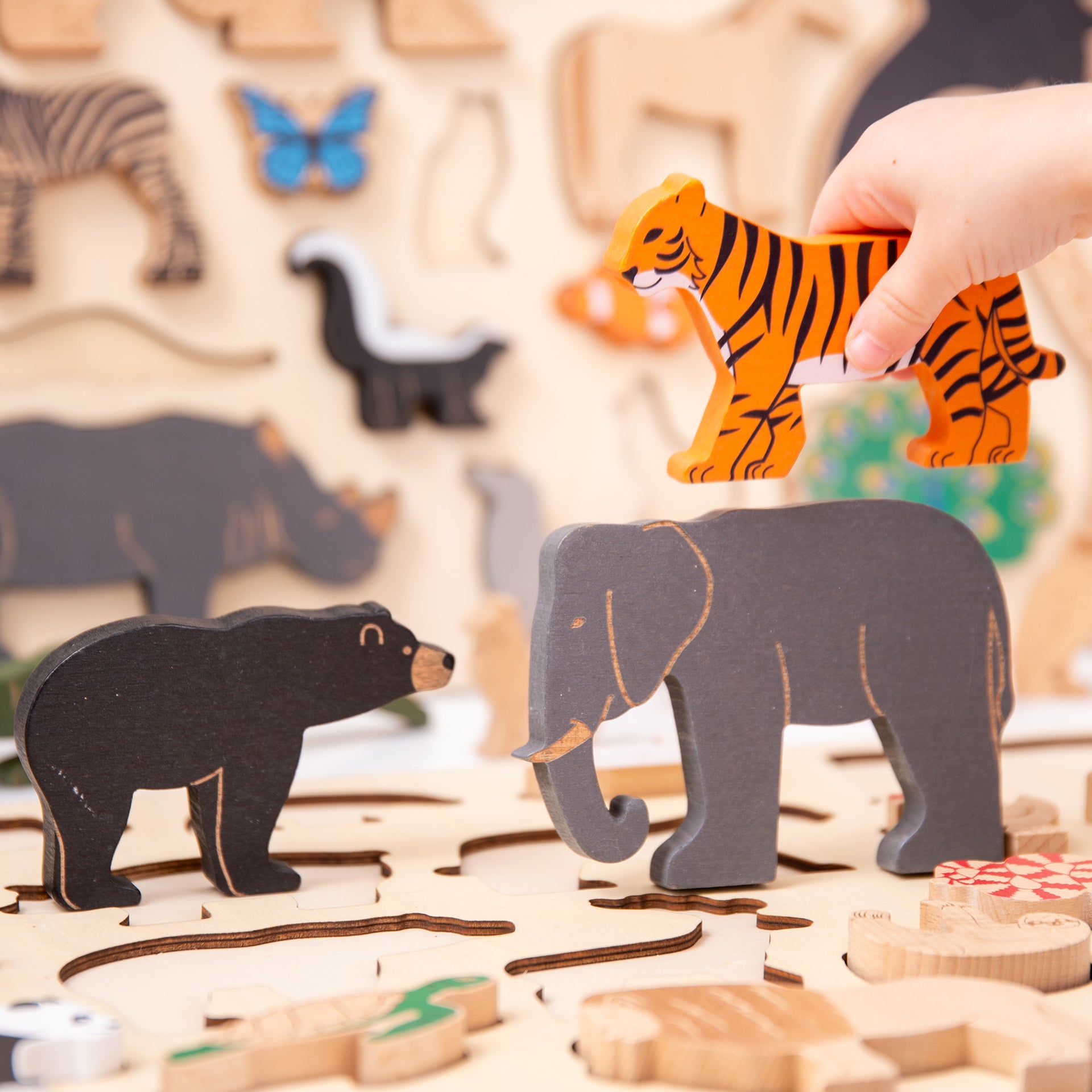 Tickit Animal Kingdom Puzzle puzzle legno 40 animali