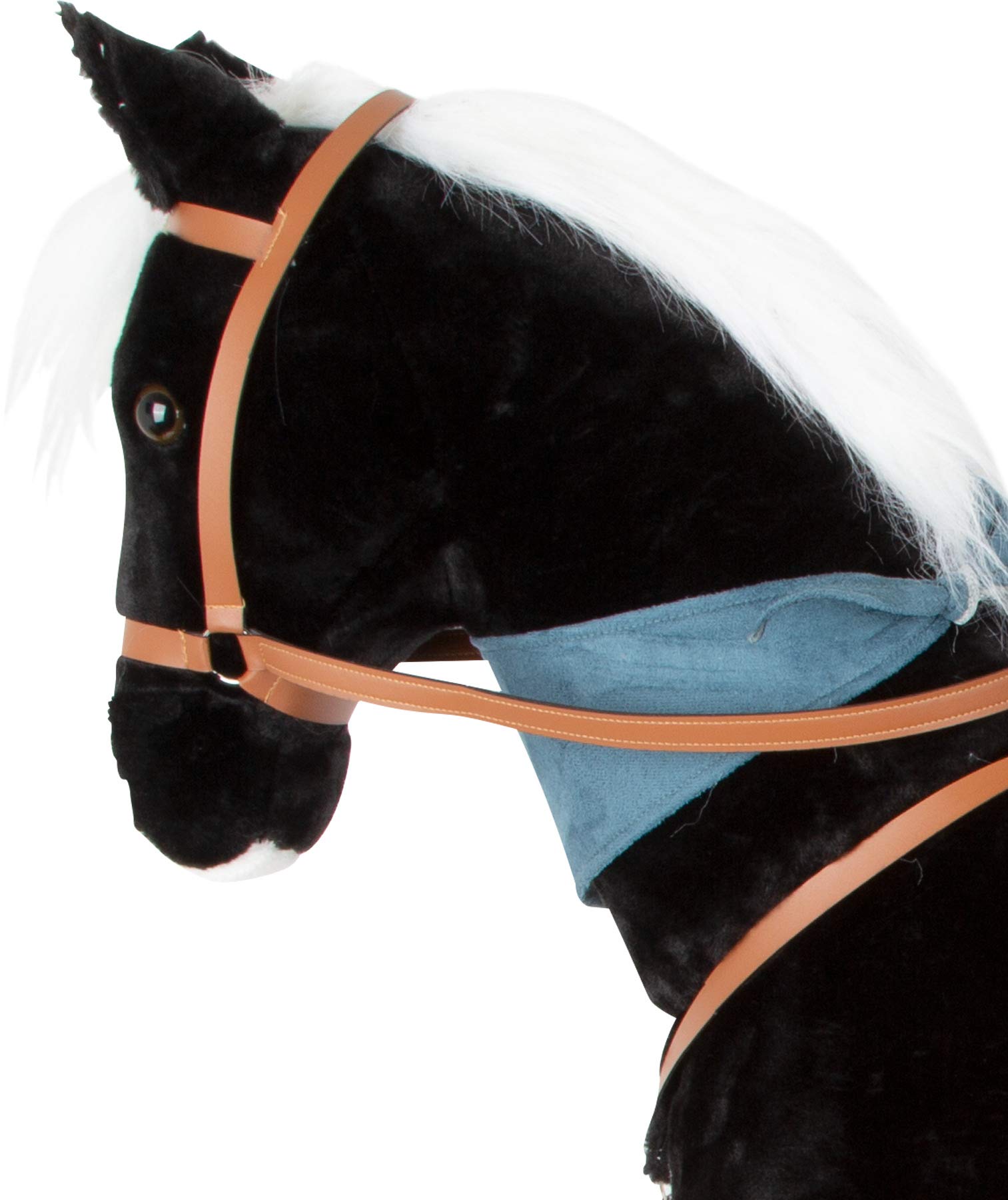 smallfoot 11178 cavallo cavalcabile nero con sella