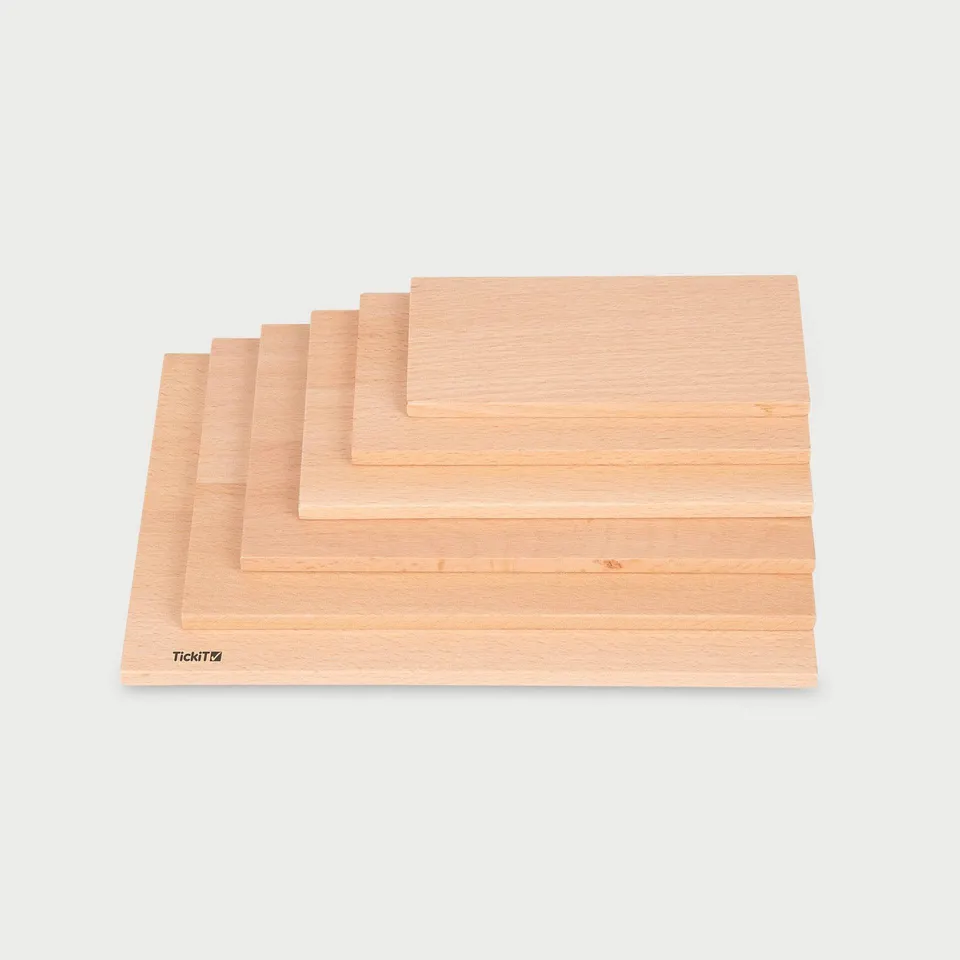 Tickit Wooden Architect pannelli rettangolari legno naturale 6 pezzi