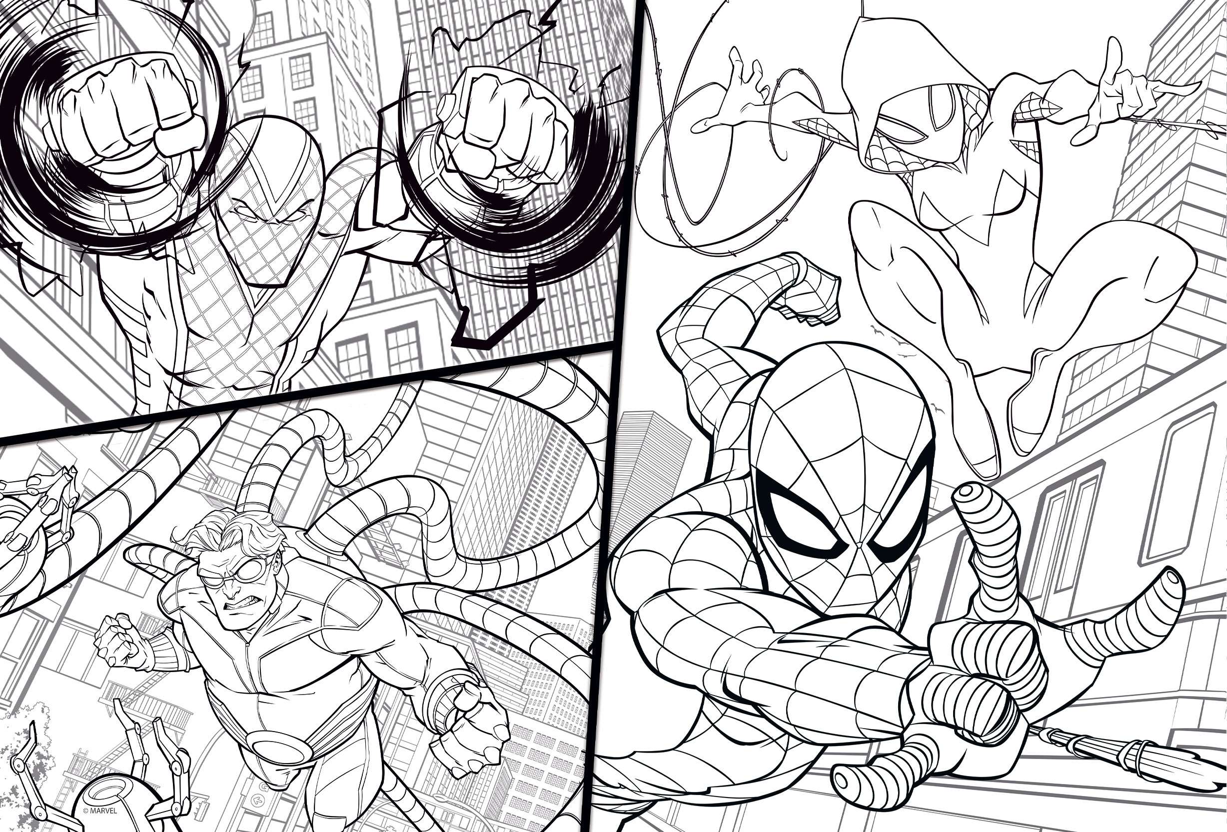 Lisciani Marvel Plus 250 Spider-Man puzzle double-face da colorare