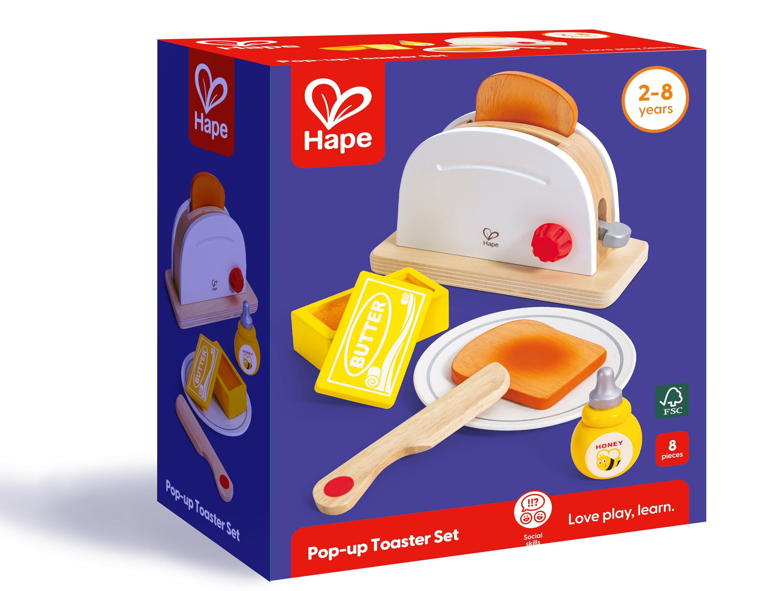 Hape Set Tostapane Gioco Cucina Bambini con Accessori Colazione