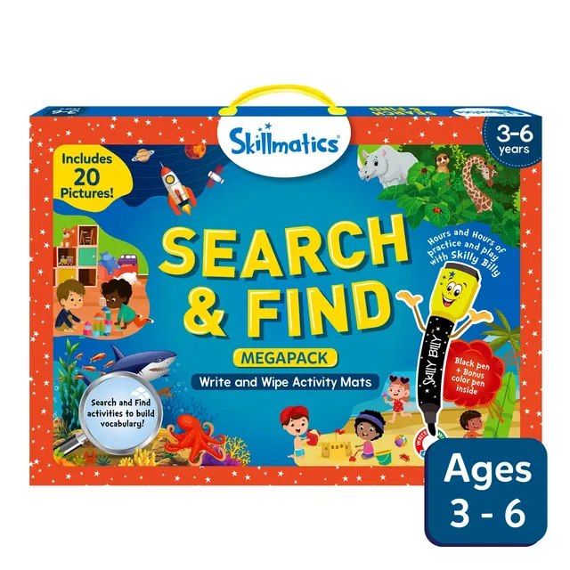 Skillmatics Search and Find Megapack tappetini 20 attività