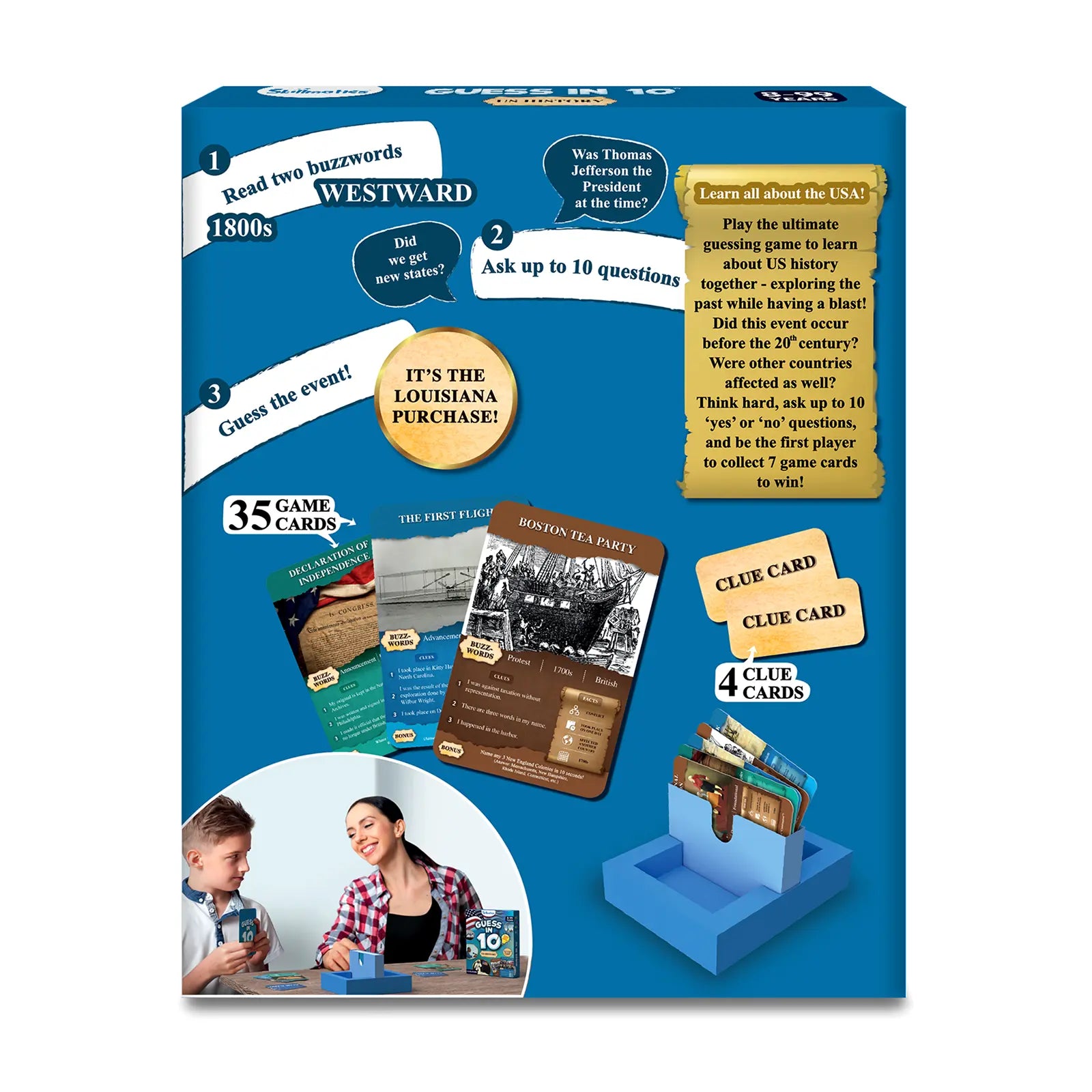 Skillmatics Guess in 10 US History gioco carte storia USA