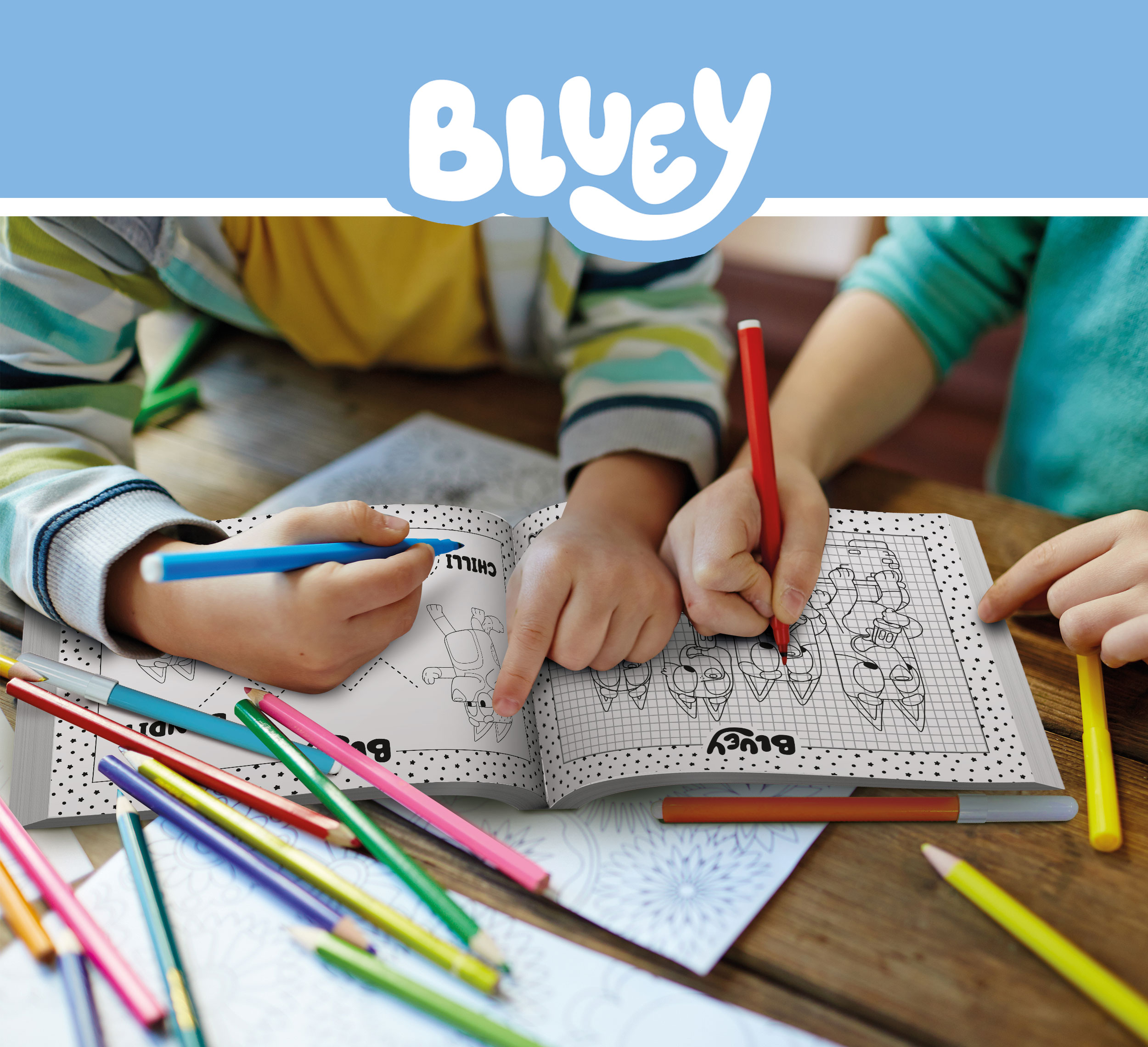 Bluey Drawing School kit disegno bambini con lavagnette